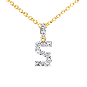 Sterling Silver Pave Diamond Number <b>Charm</b> <b>Necklace</b> - Product Image 1