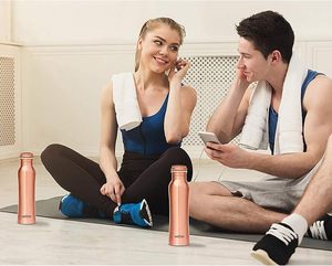 Bouteille d'eau domestique en cuivre pur, moderne, écologique et personnalisée, best-seller, de Quality Enterprises - Product Image 2