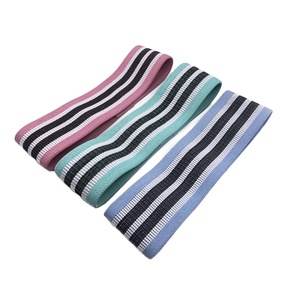 Vente en gros de 3 packs de bandes de résistance pour les fessiers en tissu super antidérapant, 3 niveaux de résistance, bande d'entraînement pour les hanches pour femmes - Product Image 2