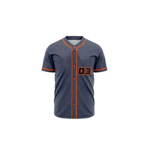 Ensemble uniforme de baseball pour hommes, maillot à boutons, manches courtes, vêtements de sport, logo personnalisé, tenue d'équipe - Product Image 4