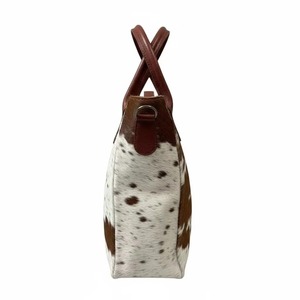Premium Hair On Hide Leather <b>Tote</b> <b>Bag</b> Genuine Leather Handbag <b>Vintage</b> Lightweight Portable Shoulder <b>Bag</b> - Product Image 2