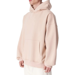 Sudadera con Capucha Extra Grande para Hombre, Color Sólido, Manga Larga, Informal, de Algodón, Felpa Francesa, para Otoño - Product Image 4