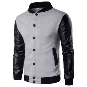 Veste de baseball streetwear personnalisée avec patch en chenille, manches en cuir PU, veste varsity avec fermeture éclair intérieure, vêtements d'hiver pour hommes - Product Image 6