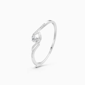 Bracelet Kada en diamant cultivé en laboratoire Divine Curl avec diamants de 2,03 carats en or jaune 9 carats, or blanc, or rose - Product Image 1