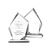 Trophée de remerciement personnalisé en cristal K9 Majestic Gem de l'usine DIAOCAI, gravé au laser, ajoutez votre propre texte pour les entreprises