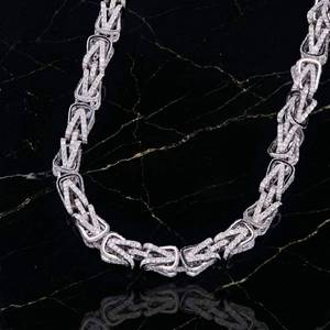 Joyería Hip Hop de lujo, collar de cadena con diamantes de moissanita VVS y plata 925 para hombre - Product Image 5