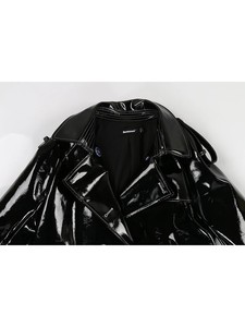Vestes en peau de mouton exclusives pour femmes, manteaux longs en cuir véritable élégants pour femmes, manteaux longs classiques de mode en gros - Product Image 5