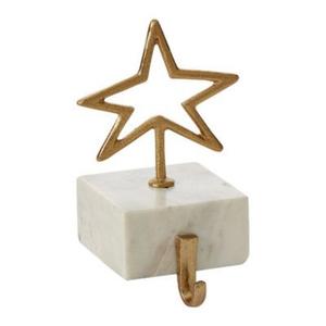 Décoration de sommet d'arbre de Noël en forme d'étoile, en verre miroir doré, ornement décoratif de luxe, support de chaussette de Noël en métal fait main pour cadeaux de Noël - Product Image 2