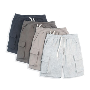 Short cargo mi-long pour homme, taille élastique, séchage rapide, style décontracté streetwear, idéal pour l'entraînement - Product Image 2