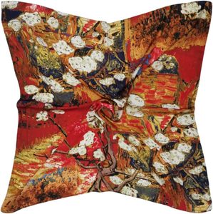 Floral Printed Silk <b>Square</b> <b>Scarf</b> Women Fashion Accessory All Seasons 100% Silk Multi-Functional Adult Wear - Product Image 1