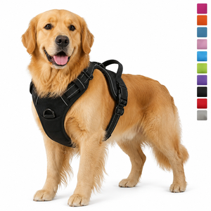 Harnais Réfléchissant pour Chien de Taille Moyenne, Gilet en Nylon Imperméable et Respirant Anti-Traction avec Fermeture à Boucle - Product Image 1
