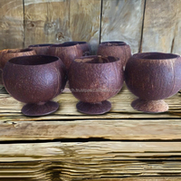 Bol à salade artisanal 100 % naturel en bois de coco, écologique, en bambou, poli à la main, coquille de qualité supérieure, artisanat de décoration intérieure