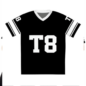 Maillot de football américain personnalisé noir et blanc, respirant, antibactérien, séchage rapide, ensemble uniforme de football unisexe, nouvelle arrivée 2026 - Product Image 4