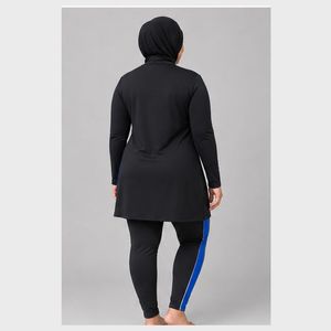 Ensemble Burkini 4 Pièces Modeste pour Femme, Manches Longues, Couleur Unie, Couverture Complète, Confortable et Respirant - Product Image 2