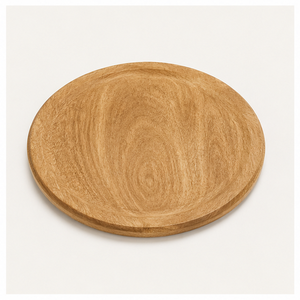 Premium Mango Wood Charger <b>Plate</b> with Carved Feather Border Elegant Wedding Table <b>Decor</b> & Eco-Friendly Dinnerware for Hotels - Product Image 4