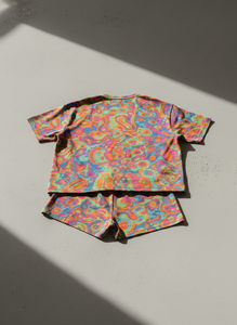 Streetwear Custom Dtg Printed 100% Cotton Graphic <b>Short</b> Sleeves <b>T</b>-<b>shirt</b> <b>and</b> <b>Shorts</b> <b>Set</b> for <b>Men</b> - Product Image 4