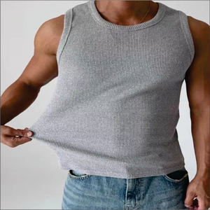 เสื้อกล้ามถักนิตติ้งแบบหนา ระบายอากาศได้ดี เป็นมิตรกับสิ่งแวดล้อม แห้งเร็ว ทรงรัดรูป ยืดหยุ่นสูง สำหรับผู้ชายร่างกายแข็งแรง - Product Image 5