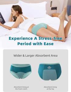 Ropa Interior Menstrual para Mujer: Absorción, Protección contra Humedad, Equilibrio, Transpirable, Algodón Elástico, Tiro Alto, Cobertura y Protección contra Olores al Por Mayor - Product Image 6