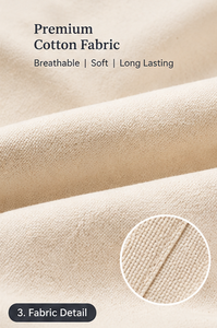Housse de vêtement anti-poussière écologique en tissu de coton naturel avec fermeture éclair et poignée, sac de rangement pour usage domestique - Product Image 3