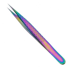 Pince à épiler en acier inoxydable pour extensions de cils Instrument de beauté pince à épiler pour extensions de cils Vente en gros de meilleure qualité - Product Image 1
