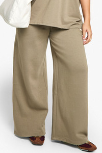 Premium <b>Women</b> Khaki Wide Leg Sweatpants High Waist Casual Loose Fit <b>Lounge</b> <b>Trousers</b> Straight Leg Jogger Pants Athletic Wholesale - Product Image 3