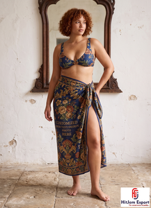 Fabricante de Sarongs Polinesios Personalizados, Pareos Hawaianos, Ropa de Playa, Ropa de Resort Tropical, Proveedor de Tejidos Textiles OEM ODM - Product Image 4