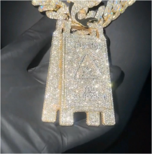 Pendentifs et breloques en argent sterling 925 de haute qualité avec moissanite, style hip-hop VVS Ice Out personnalisé avec placage or rose - Product Image 2