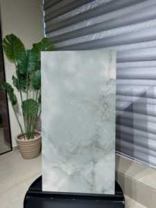 Azulejo de Porcelana Esmaltada con Efecto Ónix Azul Cielo LUX ONIX |   Azulejos de Piso y Pared con Aspecto de Mármol Premium - Product Image 2