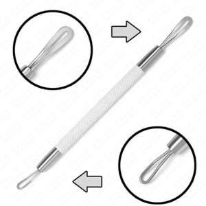 Extracteur de points noirs et d'acné en acier inoxydable à double extrémité, outil professionnel d'élimination des comédons pour les soins de la peau du visage, 1 pièce - Product Image 3