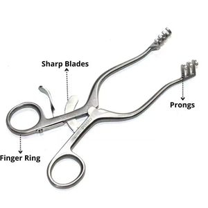 PISSCO Self Retaining Retractor Weitlaner Wound Retractor Surgical Tissue Retractor Medical Retractor <b>Instrument</b> Stainless Steel - Product Image 1