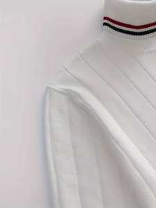 Men's Striped <b>Turtleneck</b> Pullover <b>Sweater</b> Slim Fit Rib Knit Roll Neck Contrast Trim Warm Fall Winter Knitted Jumper for Men - Product Image 4