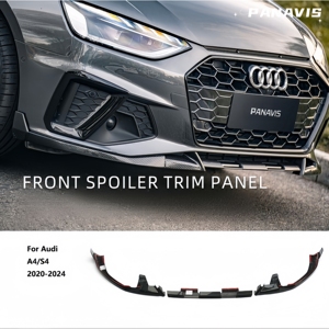 สปอยเลอร์กันชนหน้าคาร์บอนไฟเบอร์แห้ง PANAVIS แบบ Bolt-On สำหรับ Audi A4 S4 ปี 2020-2024 - Product Image 1