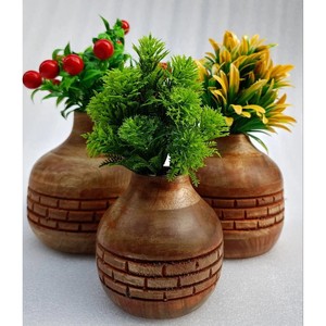 Vases et pots à fleurs en bois de teck, fabrication sur mesure, vente en gros |   Aqdus Saleem Inde - Product Image 4