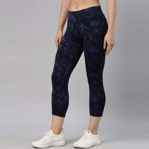 Women Polyester Spandex Yoga Leggings <b>Elastic</b> Waist Reversible Plus Size Casual Summer Lounge Wear Soft Breathable Comfortable - Product Image 1