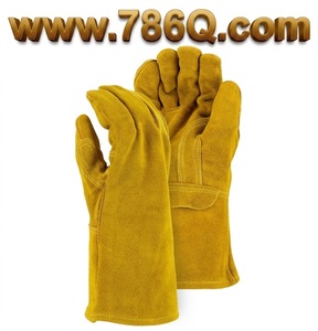 ถุงมืองานเชื่อมหนังแบบแยกถุงมือช่างเชื่อมหนังทนไฟพร้อมสายรัดแบบเสริม - Product Image 1