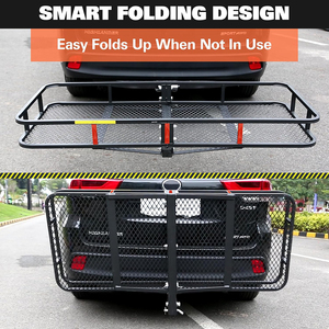 Remorque porte-bagages pour SUV/camion, capacité 500 lb, acier robuste, attelage de remorque, porte-bagages pour SUV, camion, voiture GAPCGC001 - Product Image 6