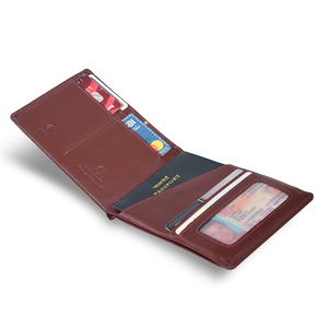 Refined Tan Genuine Leather <b>Mens</b> Chain Bifold <b>Wallet</b> <b>RFID</b> Safety Waterproof Card Storage Slim Profile Handcrafted Premium Access - Product Image 1