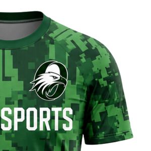 Camiseta de Fútbol Sublimada con Camuflaje Verde, Uniforme Deportivo para Hombre, Manga Corta, para Entrenamiento y Partidos, Ropa Deportiva para Exteriores - Product Image 4