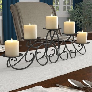 Elegante Candelabro de Metal Negro de 5 Brazos, Centro de Mesa Decorativo Moderno para el Hogar, Bodas, Fiestas, Hoteles, al Precio Más Bajo - Product Image 6