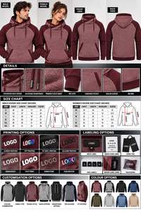 <b>Cowl</b> <b>Neck</b> <b>Hoodie</b> Long Sleeve Solid Color Front Pocket Drawstring Closure - Product Image 6