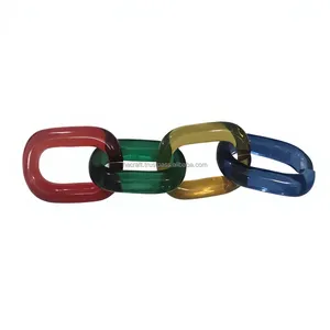 Cadena Decorativa de Resina para Colgar en la Pared con Diseño Floral Ovalado, Estilo Moderno para Decoración del Hogar - Product Image 1