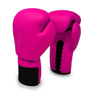 Guantes de Boxeo de Cuero Rosa con Puño Negro para Adultos y Niños, Entrenamiento en Gimnasio, Sparring - Product Image 3