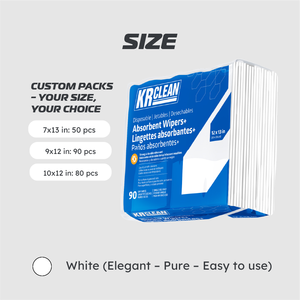 Lingettes non tissées pour soins personnels Krclean, douces, super absorbantes, écologiques, usage quotidien, qualité médicale, solution de nettoyage hygiénique - Product Image 2
