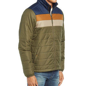 เสื้อแจ็คเก็ตพัฟเฟอร์ฤดูหนาวแบบคอตั้ง ตัดต่อผ้า ไนลอน 100% - Product Image 5