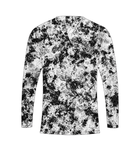T-shirt à manches longues pour homme, personnalisé par sublimation, camouflage neige noir et blanc, pour la chasse, la pêche, les sports athlétiques et l'entraînement. - Product Image 6