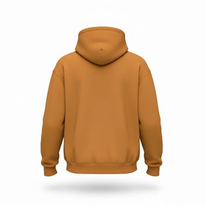Sweat-shirt à capuche pour homme Rasheed Mfg Co, en coton marron, tissu molletonné français, coupe décontractée, poche avant, imprimé, streetwear - Product Image 2