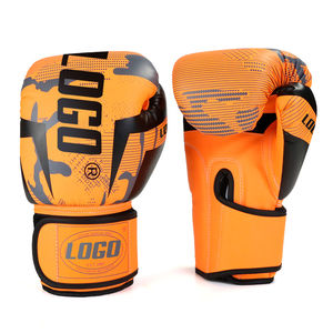 Guantes de Boxeo de Entrenamiento Sanda de Cuero PU Transpirable, Diseño Personalizado, con Cierre de Velcro para Soporte de Muñeca, para Adultos - Product Image 3