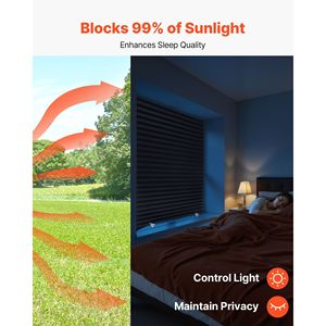 Confezione da 6 Tende Plissettate Oscuranti Temporanee in Carta, 36 x 72 Pollici, con Attrezzi per Foratura e Adesivi, Tende Plissettate Oscuranti - Product Image 4