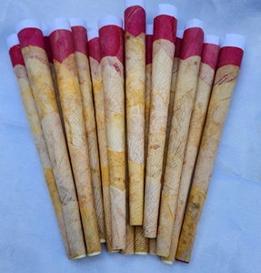 Rollos de rosa de edición limitada de Color amarillo, puntas de vidrio de madera, conos de rosas multicolores enrollados a mano, colores exóticos diferentes - Product Image 4