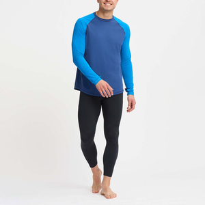 Camiseta Deportiva de Compresión de Manga Larga para Hombre, Cuello Redondo, Mangas Raglán de Dos Tonos - Product Image 4